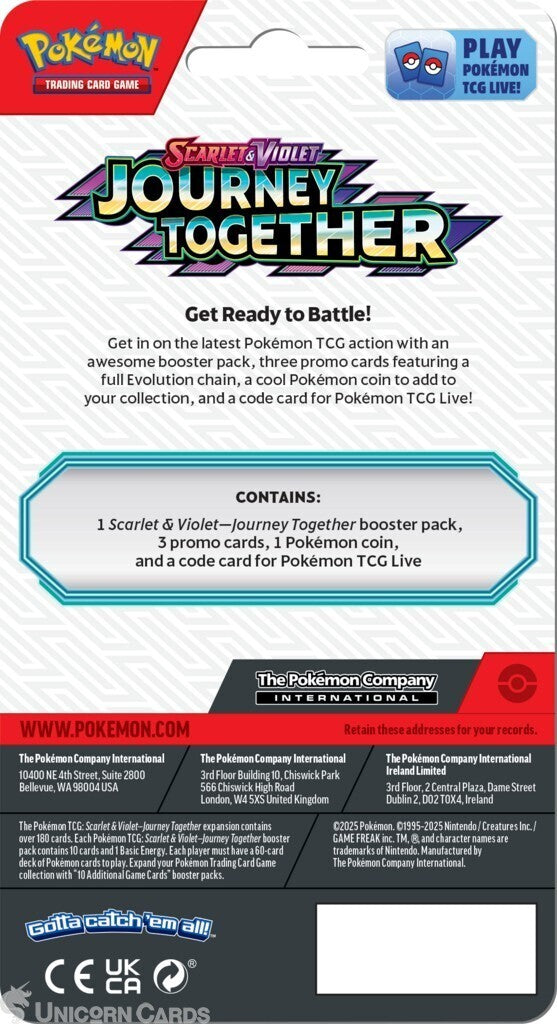 Pokemon TCG: Scarlet & Violet 9 - Journey Together - Premium Checklane