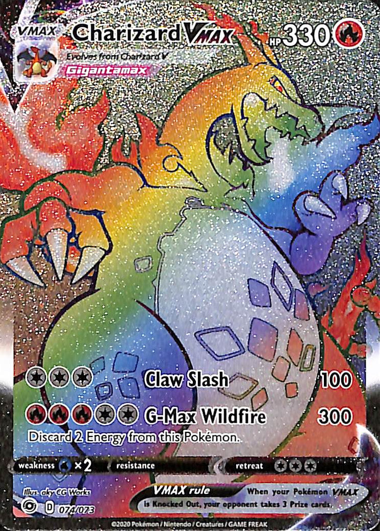 Pokemon TCG: Sword & Shield Champions Path 74/73 Charizard VMAX (Rainbow Rare)
