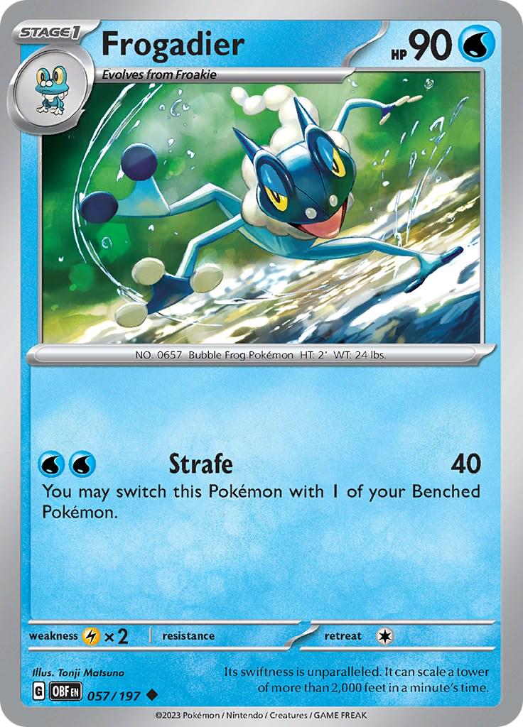 Pokemon TCG: SV Obsidian Flames 057/197 Frogadier (Cosmo Holo)
