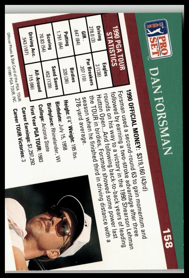 Golf Singles 1991 Pro Set PGA Tour [158 Dan Forsman
