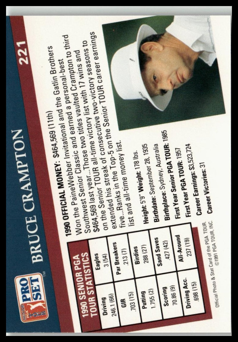 Golf Singles 1991 Pro Set PGA Tour [221 Bruce Crampton