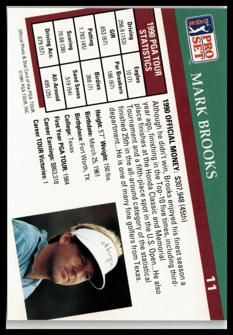 Golf Singles 1991 Pro Set PGA Tour [11 Mark Brooks