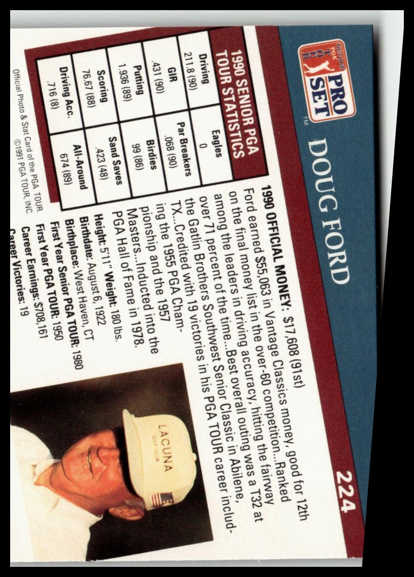 Golf Singles 1991 Pro Set PGA Tour [224 Doug Ford