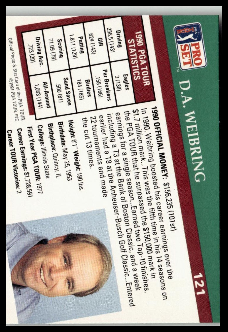 Golf Singles 1991 Pro Set PGA Tour [121 D.A. Weibring