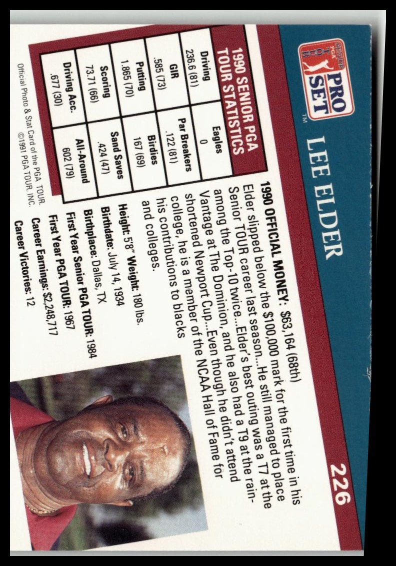 Golf Singles 1991 Pro Set PGA Tour [226 Lee Elder