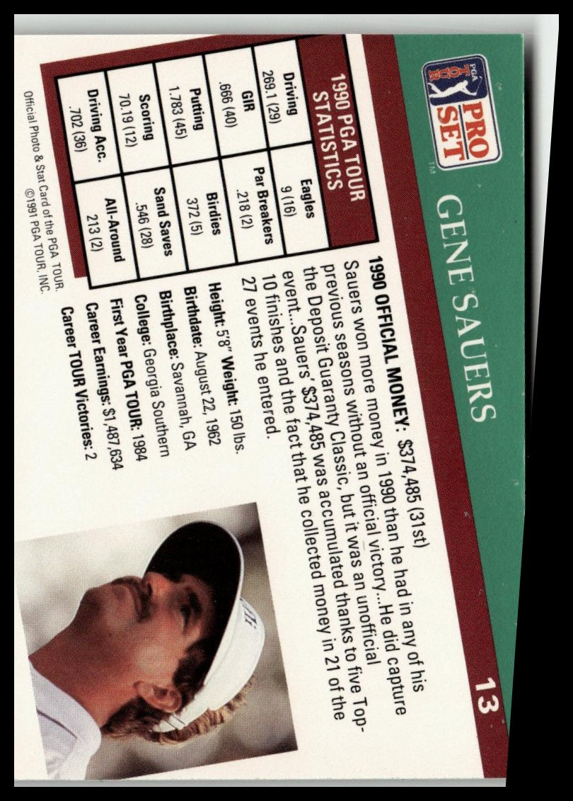Golf Singles 1991 Pro Set PGA Tour [13 Gene Sauers