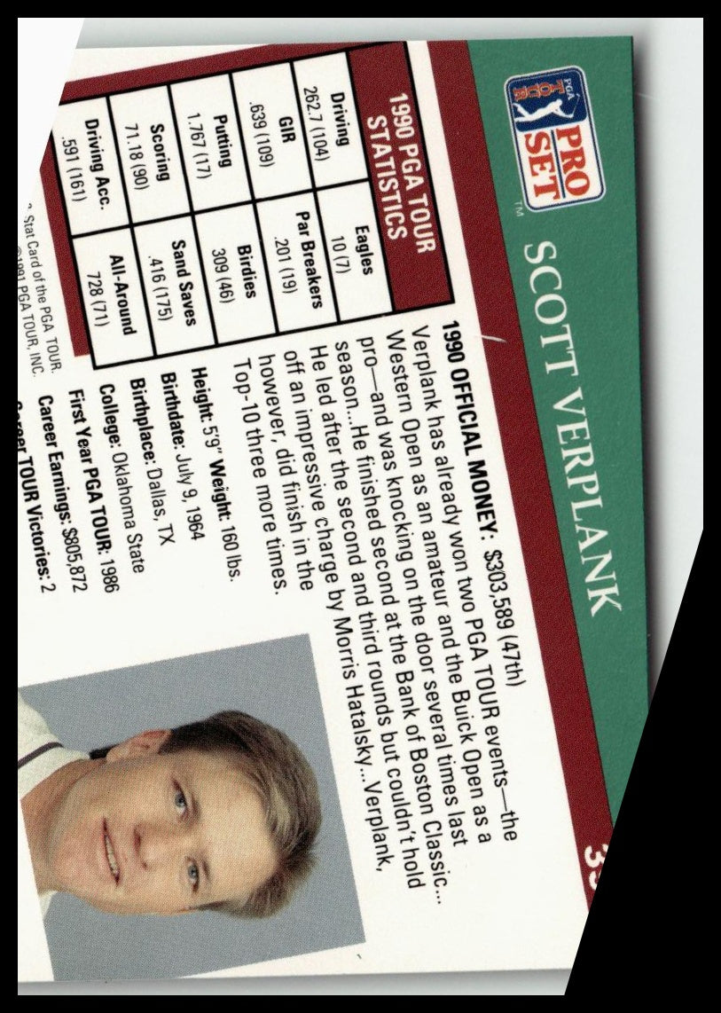 Golf Singles 1991 Pro Set PGA Tour [39 Scott Verplank