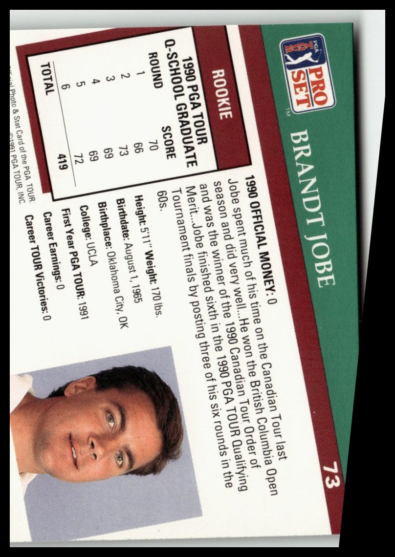 Golf Singles 1991 Pro Set PGA Tour [73 Brandt Jobe