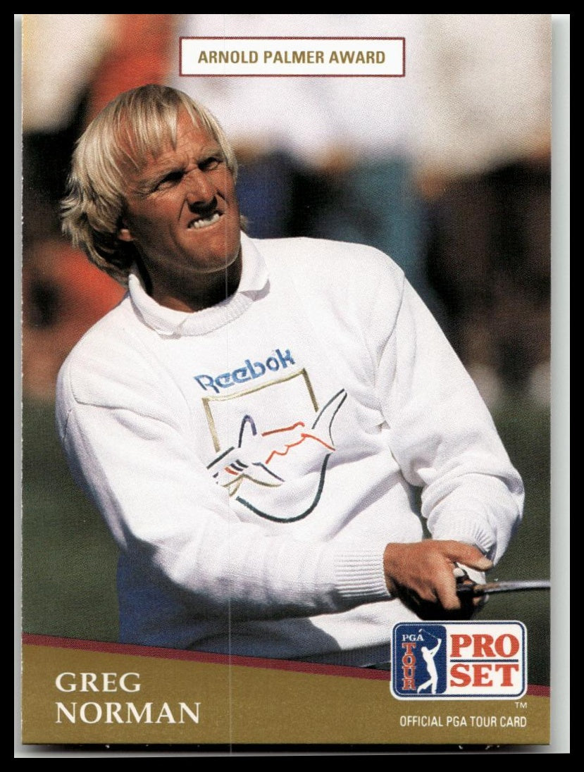 Golf Singles 1991 Pro Set PGA Tour [282 Greg Norman Arnold Palmer Award