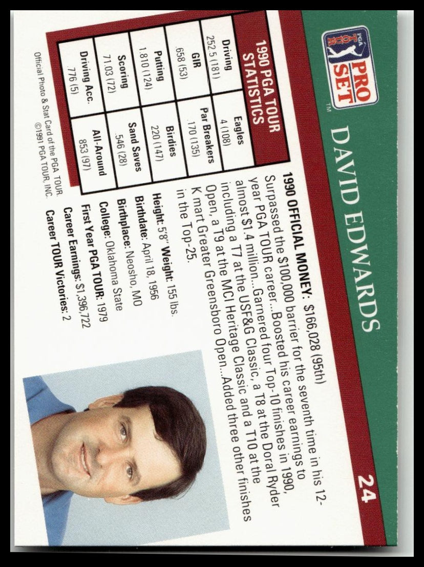 Golf Singles 1991 Pro Set PGA Tour [24 David Edwards