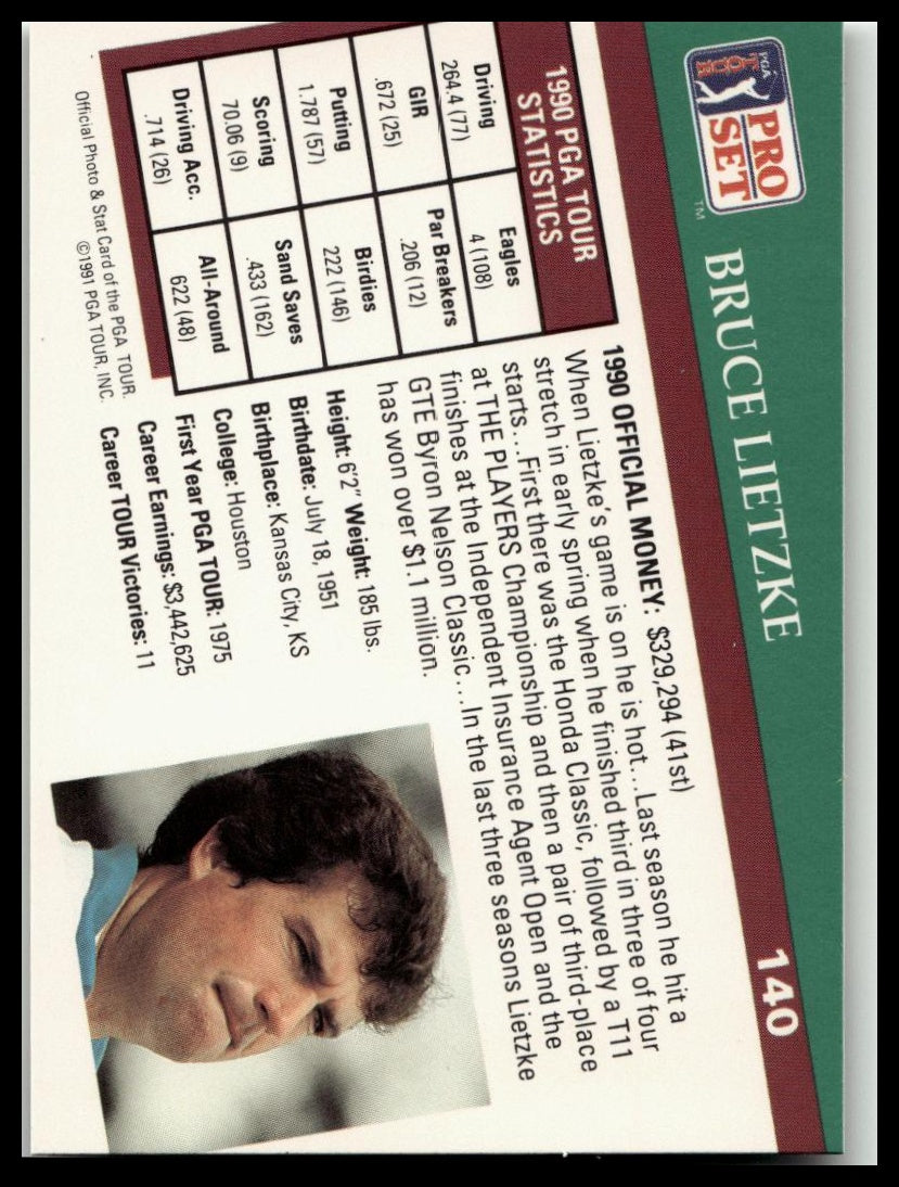 Golf Singles 1991 Pro Set PGA Tour [140 Bruce Lietzke