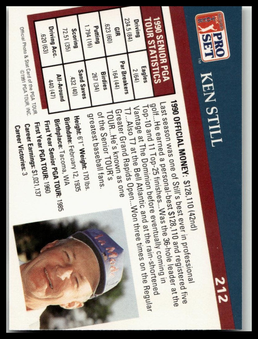 Golf Singles 1991 Pro Set PGA Tour [212 Ken Still