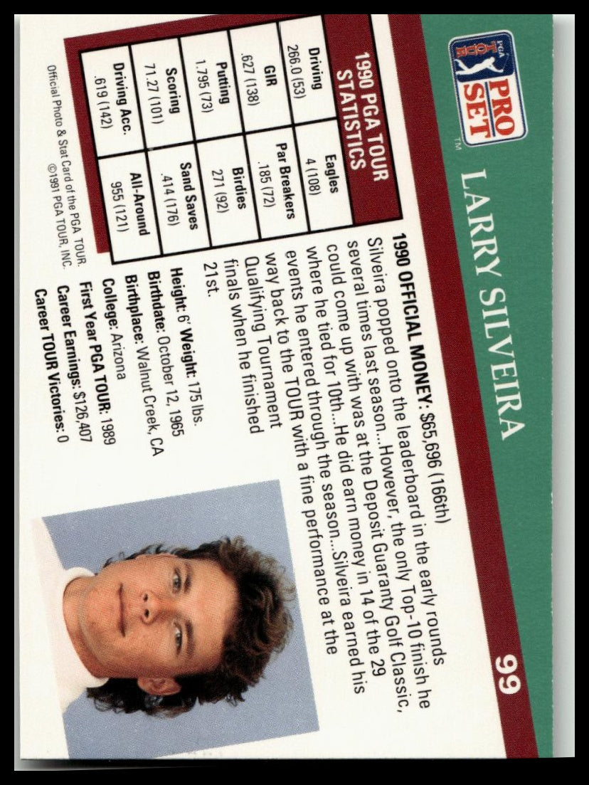 Golf Singles 1991 Pro Set PGA Tour [99 Larry Silveira