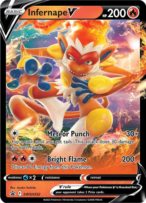Pokemon TCG - Infernape V - SWSH252 - Black Star Promo Jumbo Card