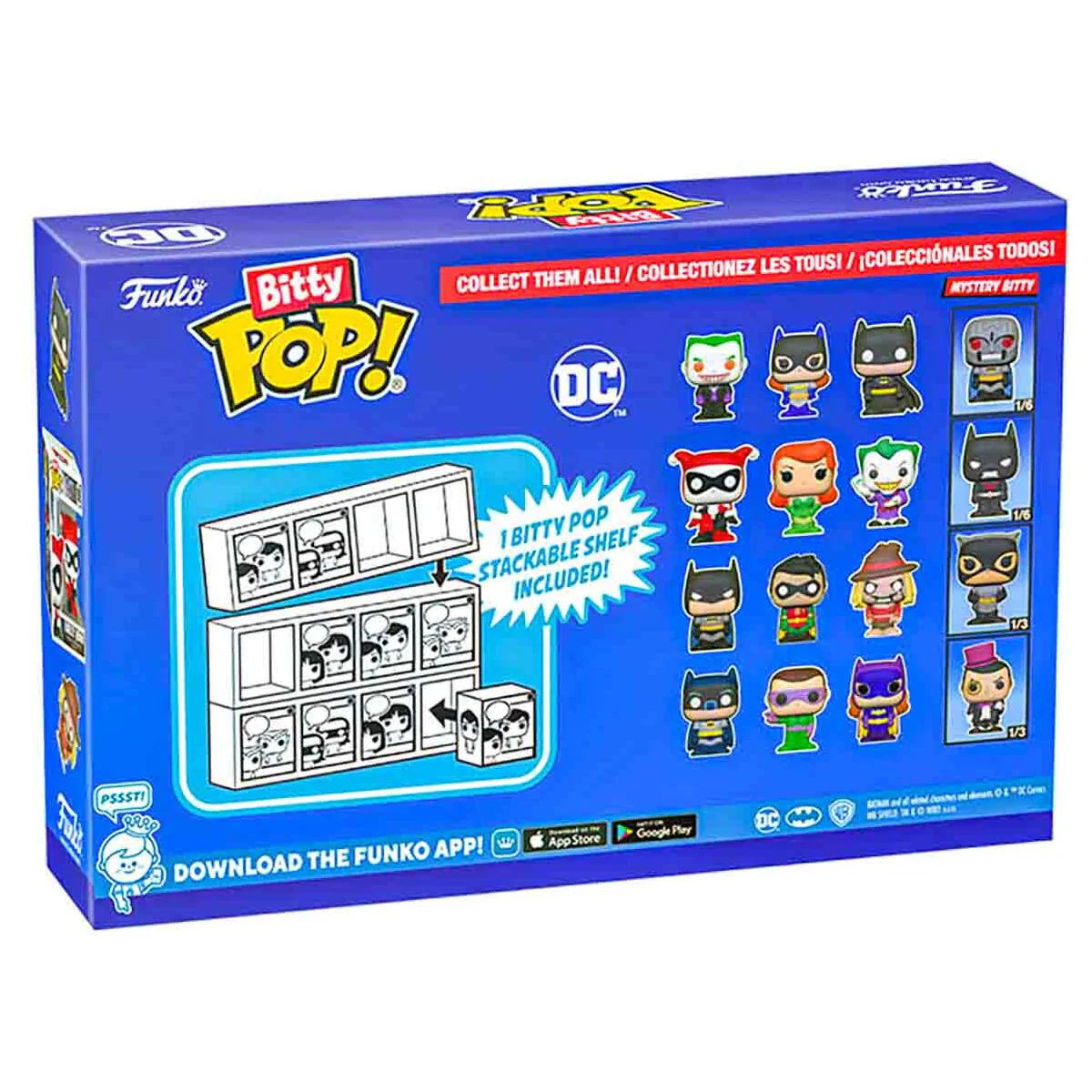 Bitty Pop! DC Comics Superheroes: The Joker 4-Pack Mini Vinyl Figure with Mystery