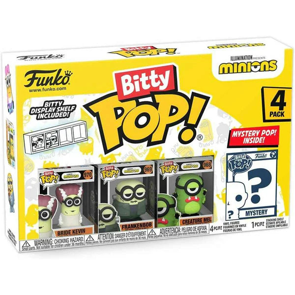 Bitty Pop! Minions: Bride Kevin 4-Pack Mini Vinyl Figure with Mystery