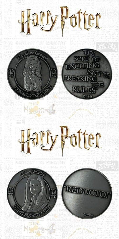 Harry Potter Dumbledore Army Twin Coin (Hermione Granger & Ginny Weasley)