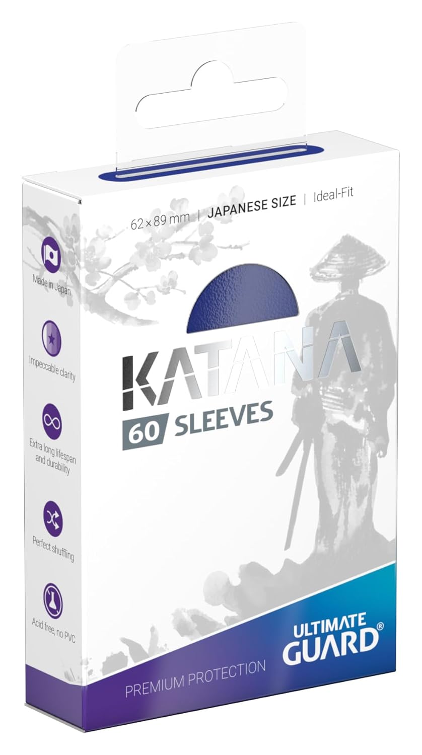 Ultimate Guard - Katana Sleeves - Japanese Size - Blue 60 pack