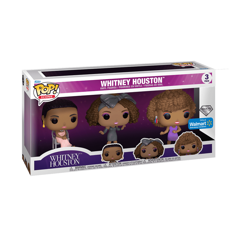 Funko POP! Icons: Whitney Houston (Diamond Coll.) (Special Edition) - 3-Pack