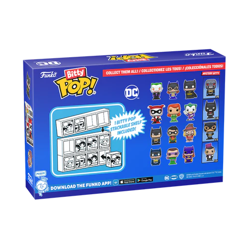 Bitty Pop! DC Comics Superheroes: Batman 4-Pack Mini Vinyl Figure with Mystery