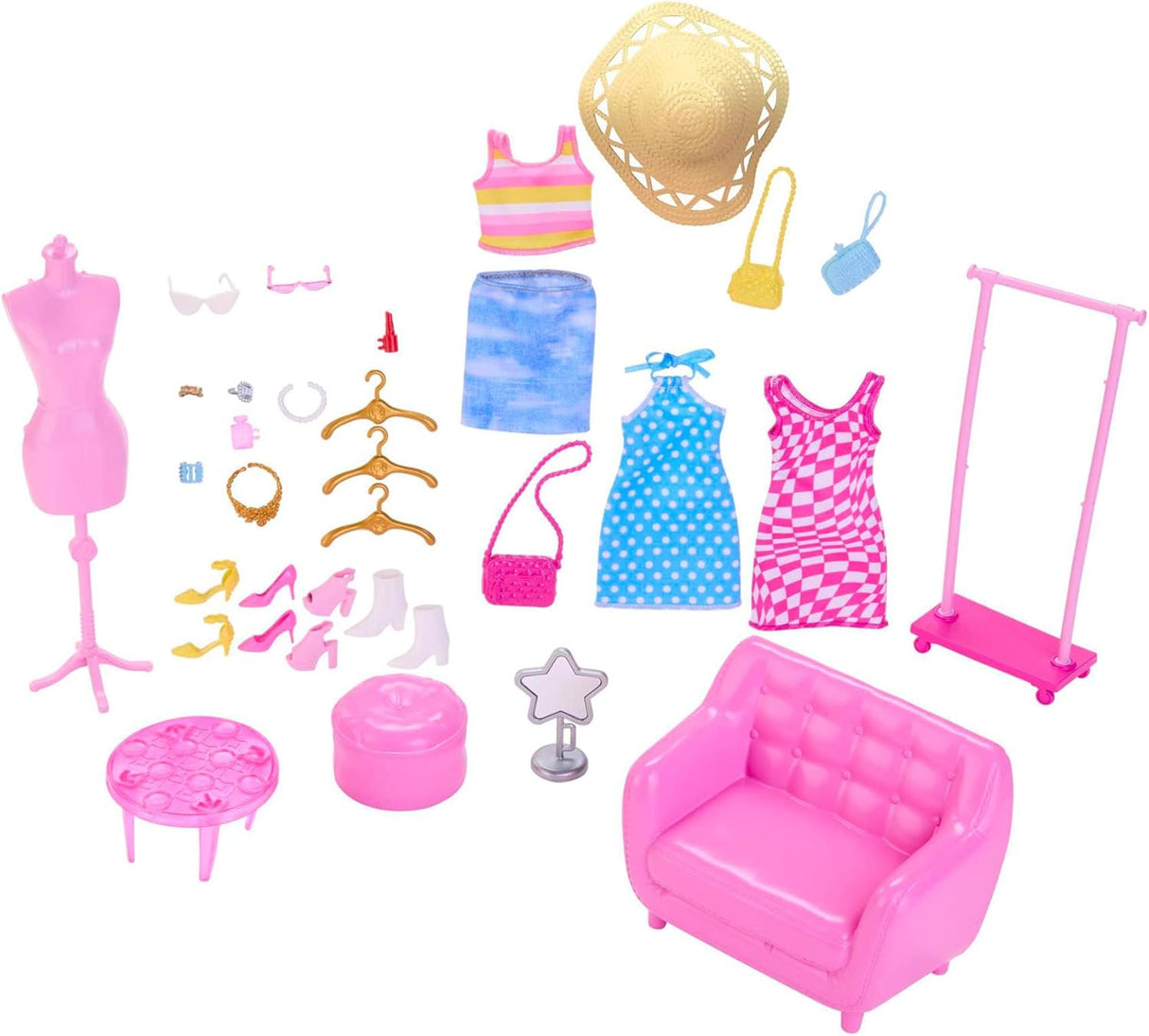 Barbie Doll and Fashion Set, Barbie Clothes with Closet Accessories