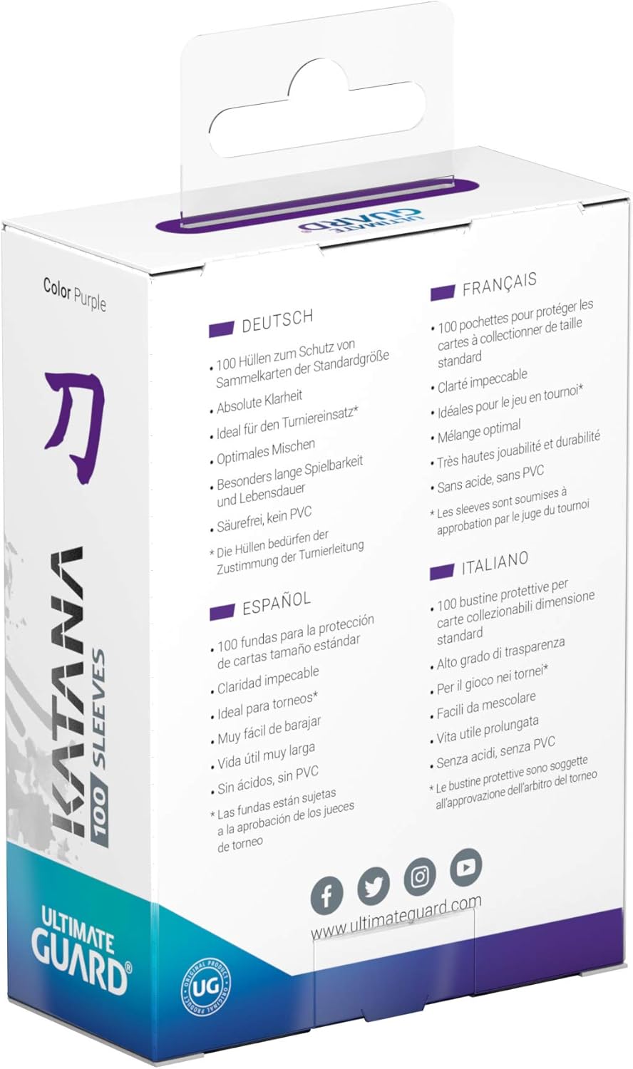 Ultimate Guard - Katana Sleeves - Standard Size - Purple 100 Pack