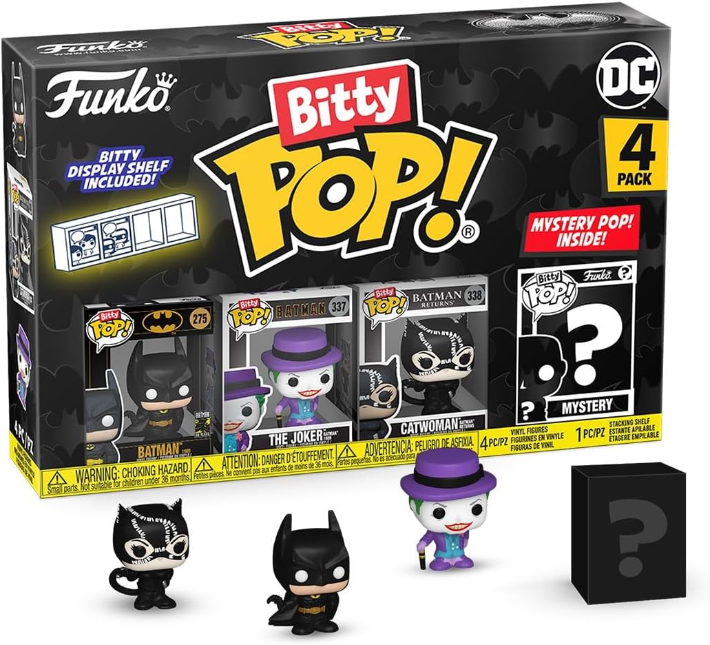 Bitty Pop! DC: Batman Villains 4-pack Mini Vinyl Figure with Mystery