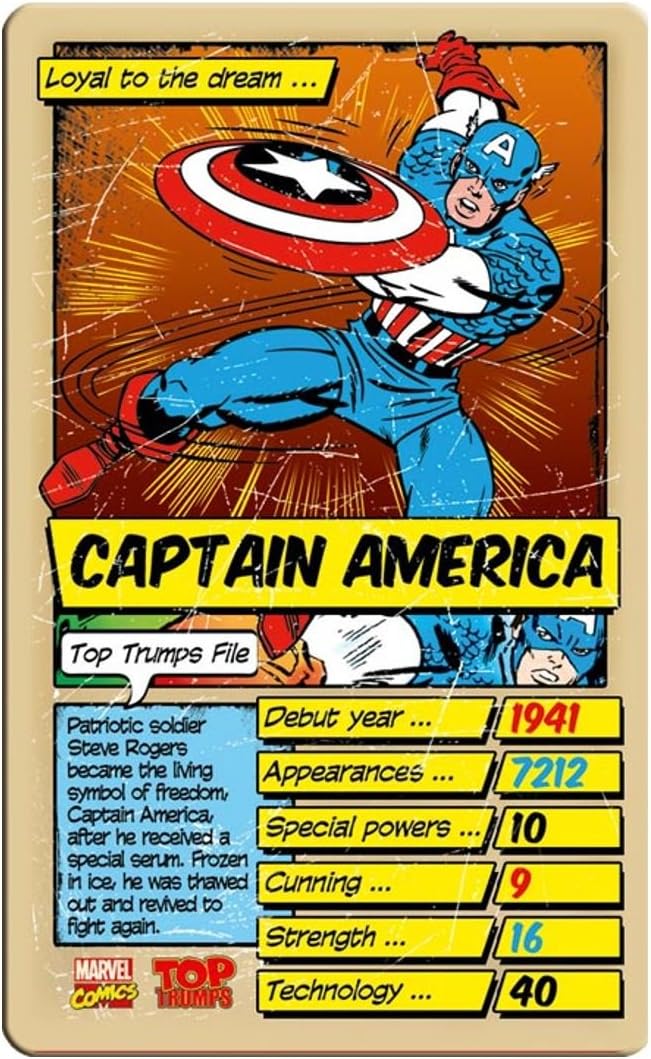 Top Trumps Marvel Comics Retro Special Card Game