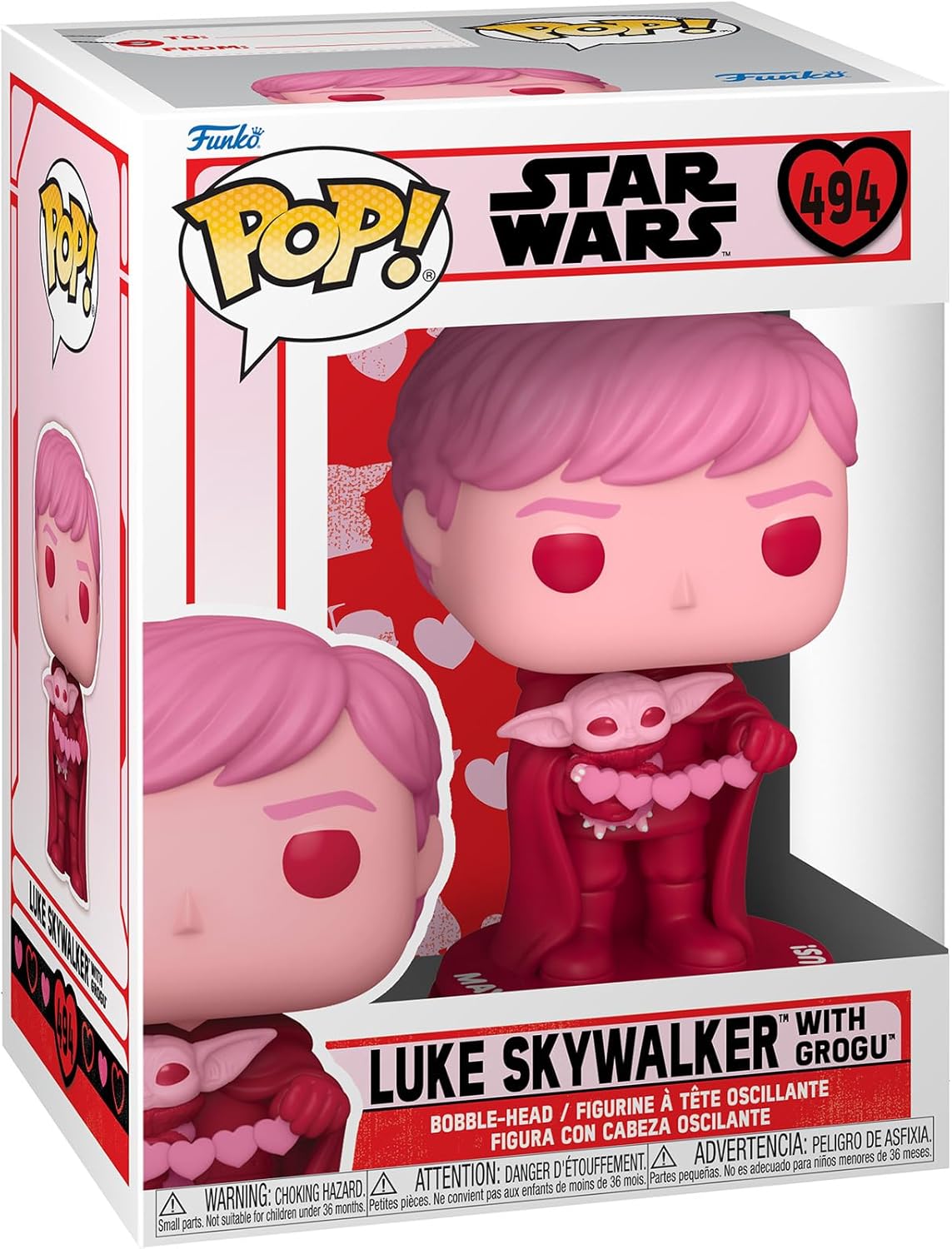 POP! Bobble-Head Star Wars: Valentines S2 - Luke Skywalker with Grogu - 494 /60125