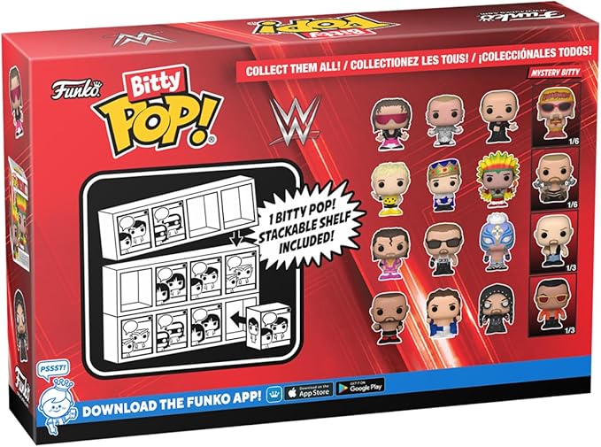 Bitty Pop! WWE: Dusty Rhodes 4-Pack Mini Vinyl Figure with Mystery