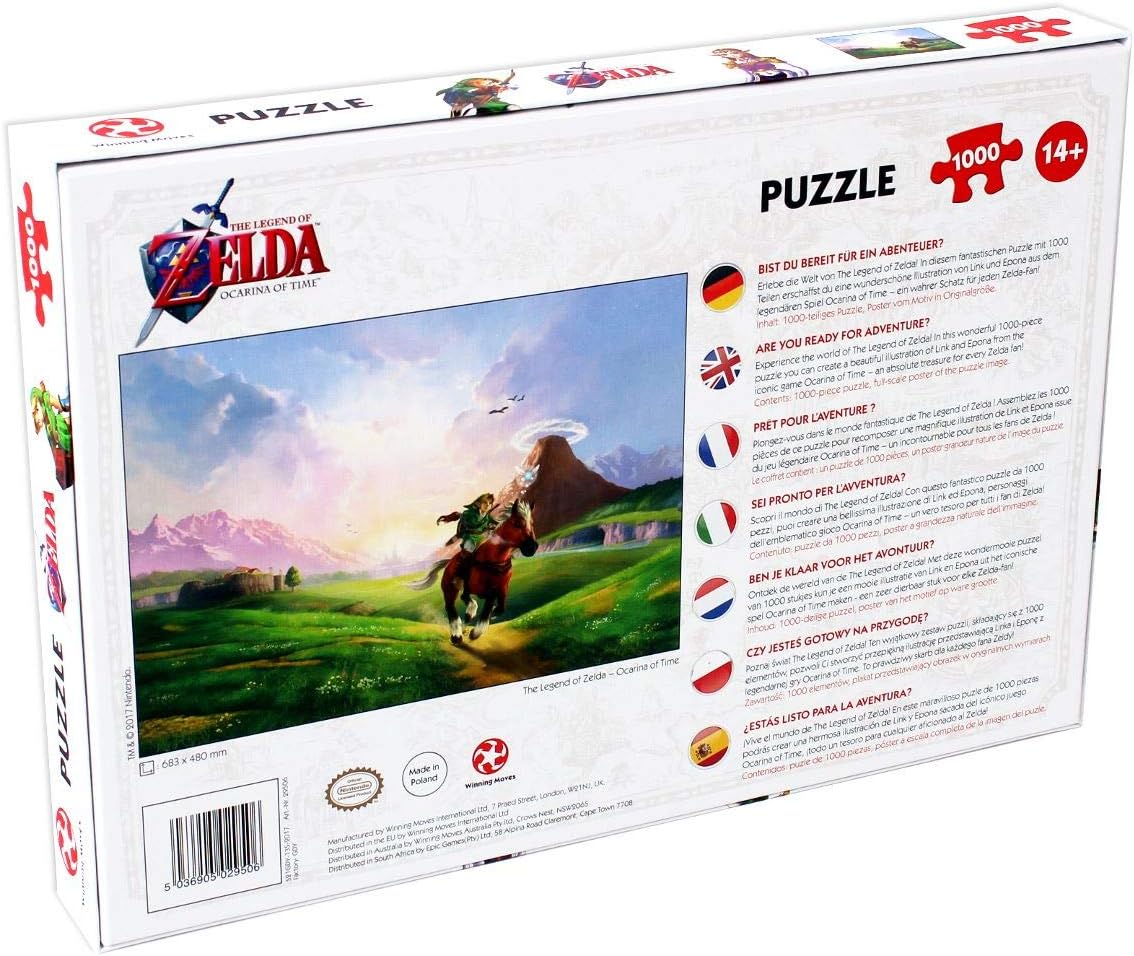 Winning Moves Legend of Zelda Ocarina of Time 1000 Piece Jigsaw Puzzle Game