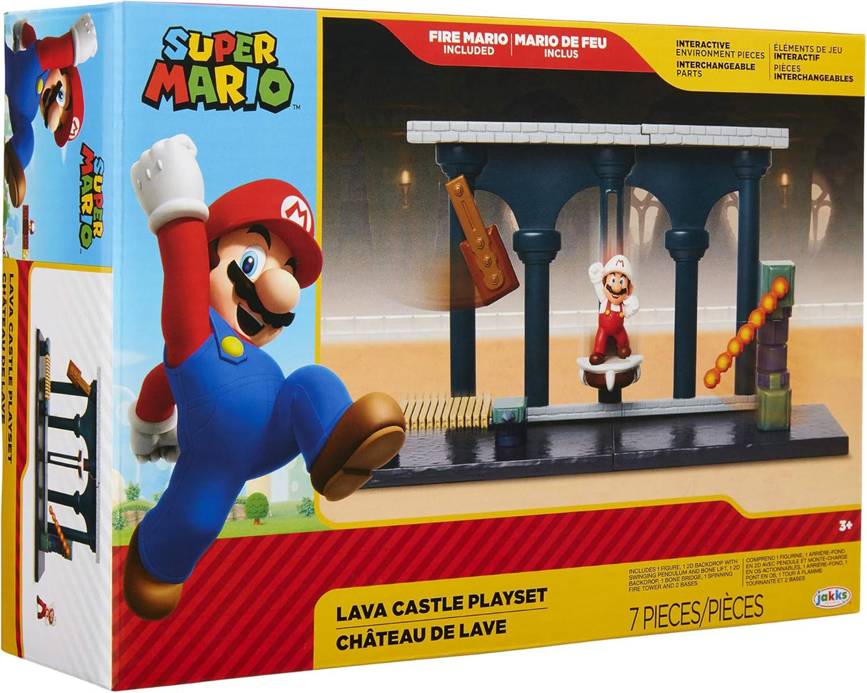 Jakks Pacific Super Mario Minifigure: Lava Castle Playset