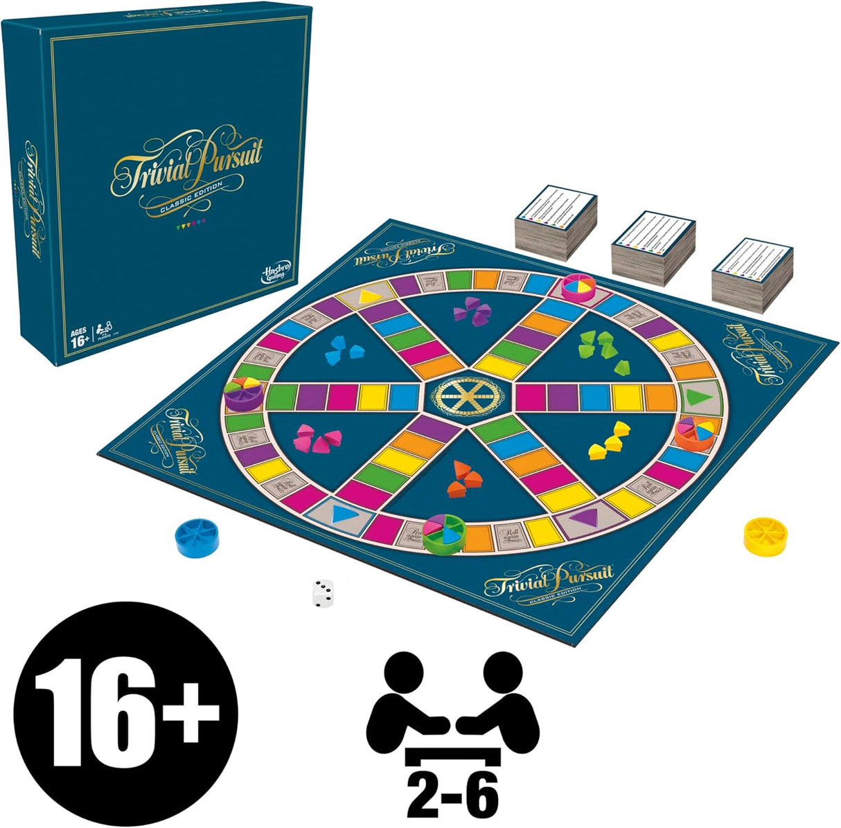 Hasbro Gaming: Trivial Pursuit Classic Edition Board Game