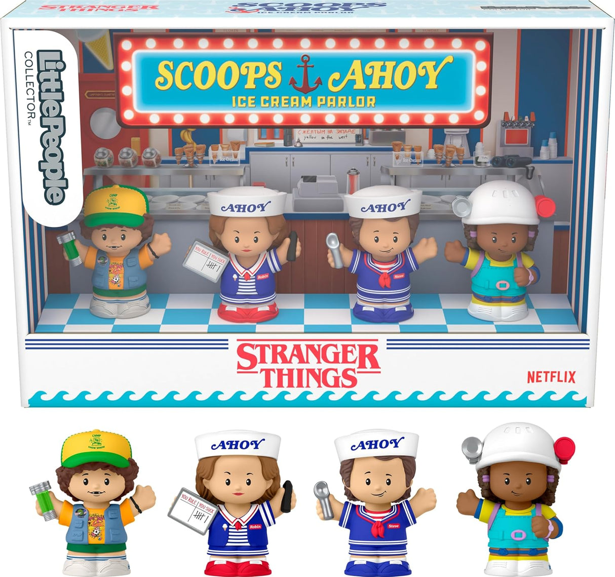 Mattel Fisher-Price Little People Collector: Stranger Things Scoops Ahoy Set