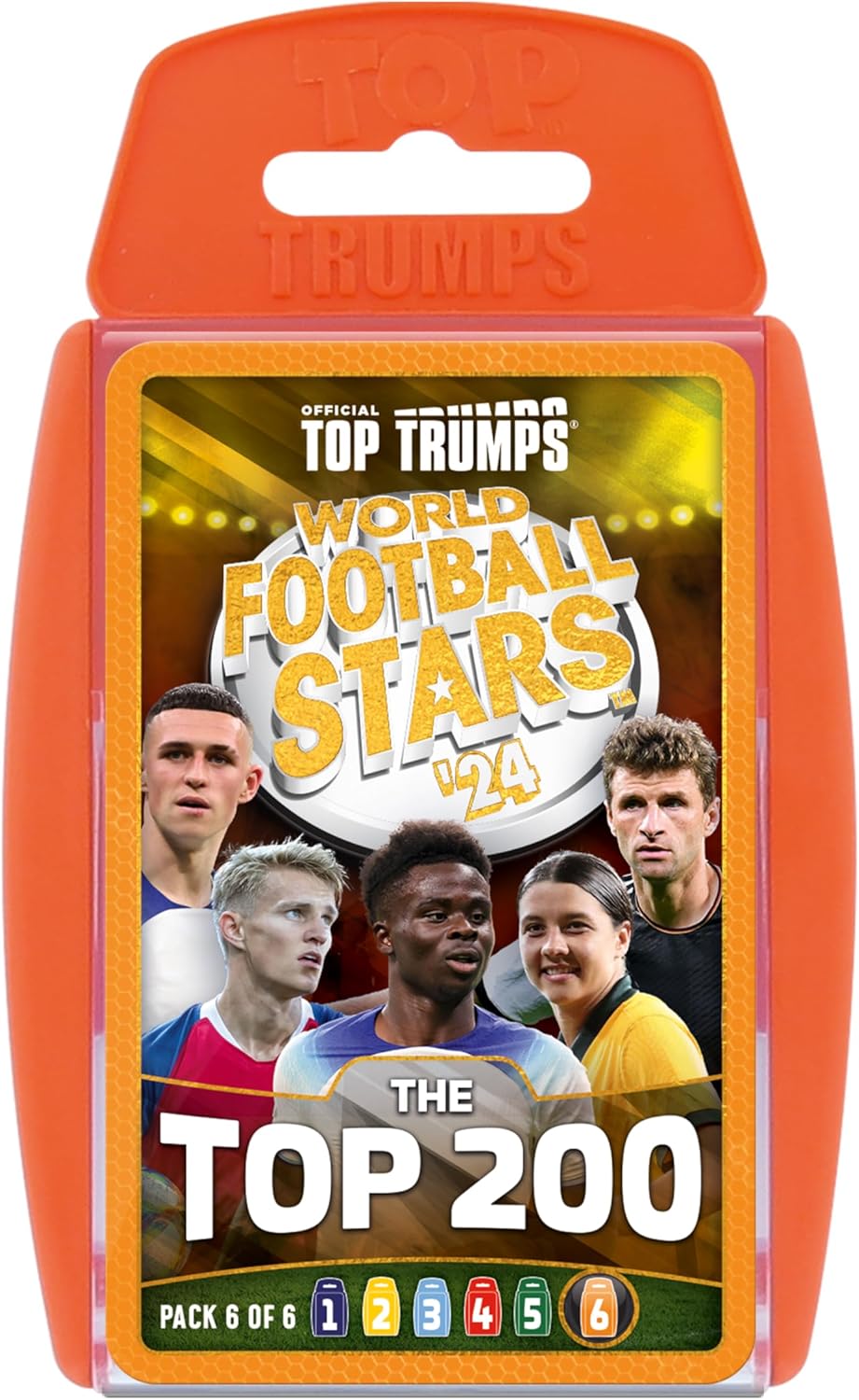 Top Trumps World Football Stars Top 200 - Pack 6 Card Game