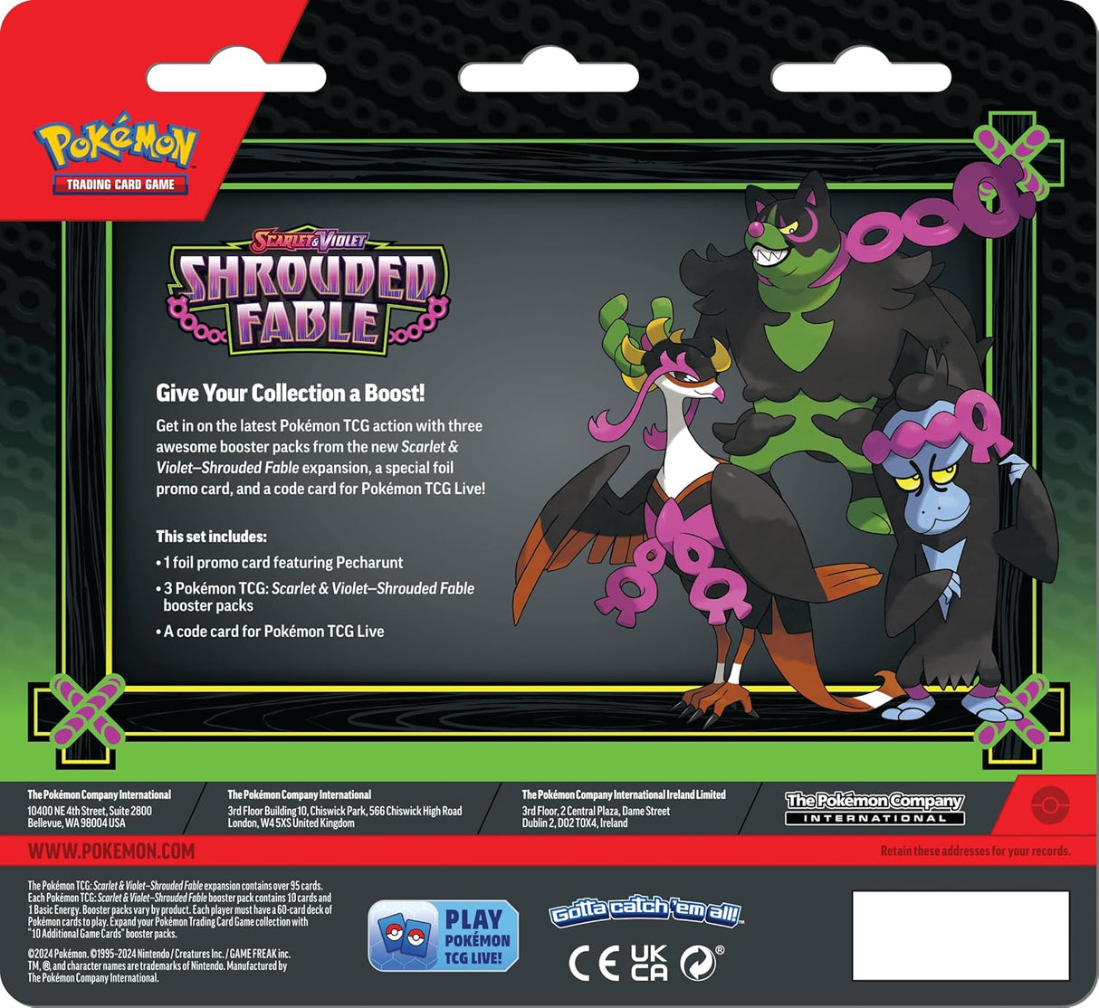 Pokemon TCG: Scarlet & Violet 6.5 - Shrouded Fable 3-Pack