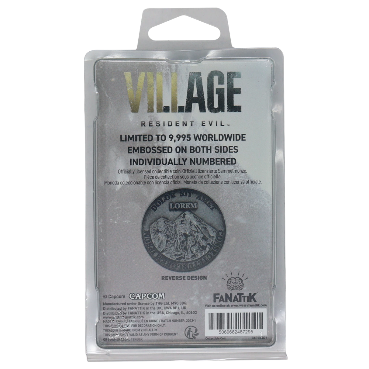 Resident Evil Village Limited Edition Currency Replica Collectible Coin
