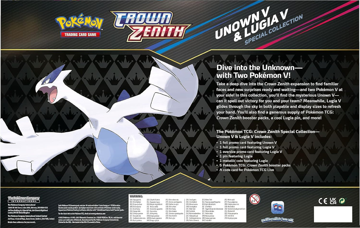 Pokemon TCG: Crown Zenith Special Collection - Unown V & Lugia V