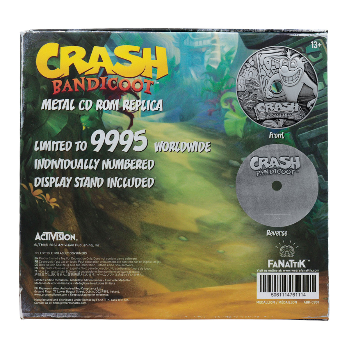 Crash Bandicoot Limited Edition Metal CD-ROM Collectible