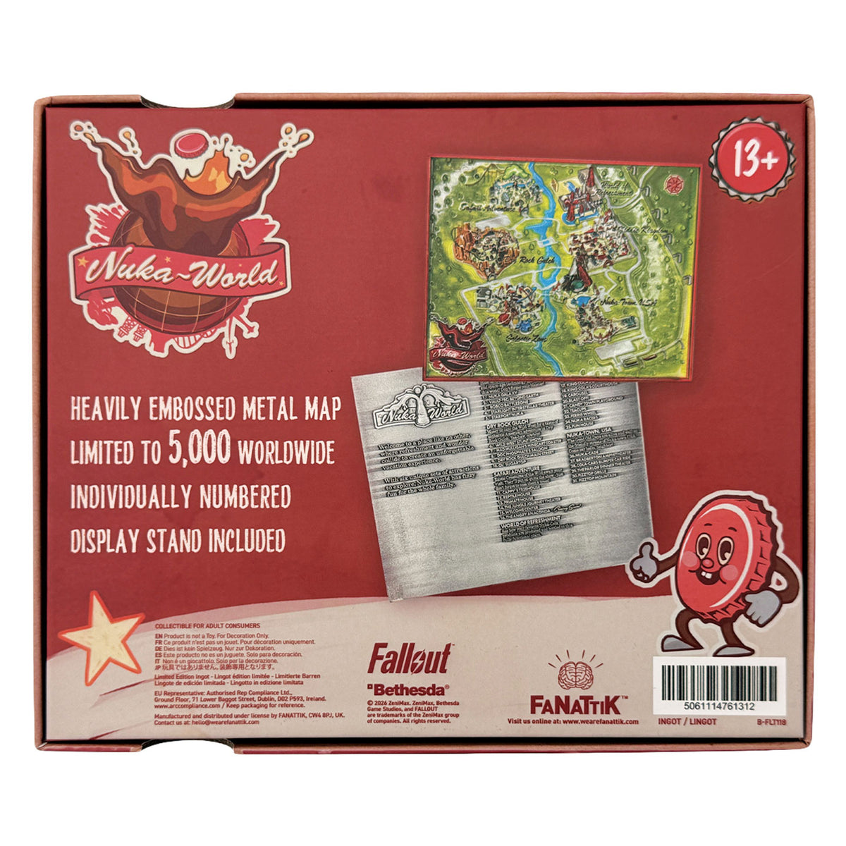 Fallout Limited Edition Nuka-World Metal Map