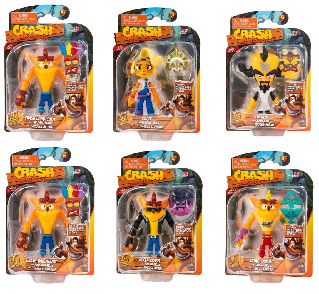 Crash Bandicoot Action figure Assortement Case (6 pcs)