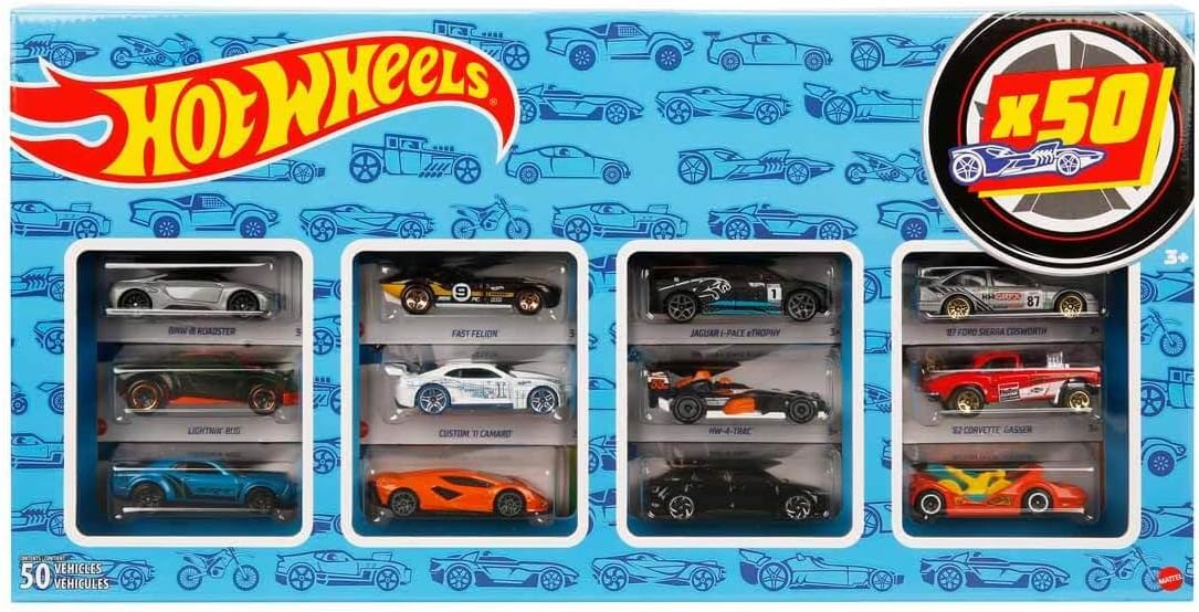 Hot Wheels 50-Car Pack of 1:64 Scale Vehicles