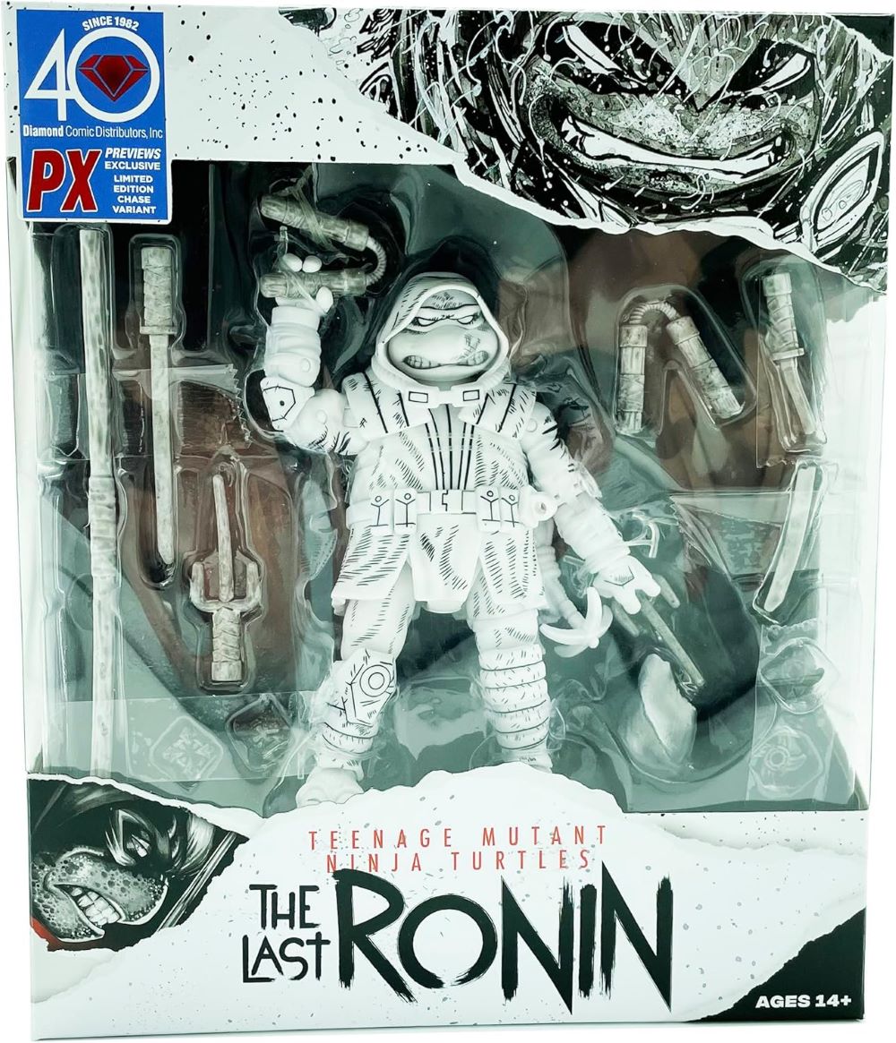 TMNT The Last Ronin Michelangelo Black and White Figurine
