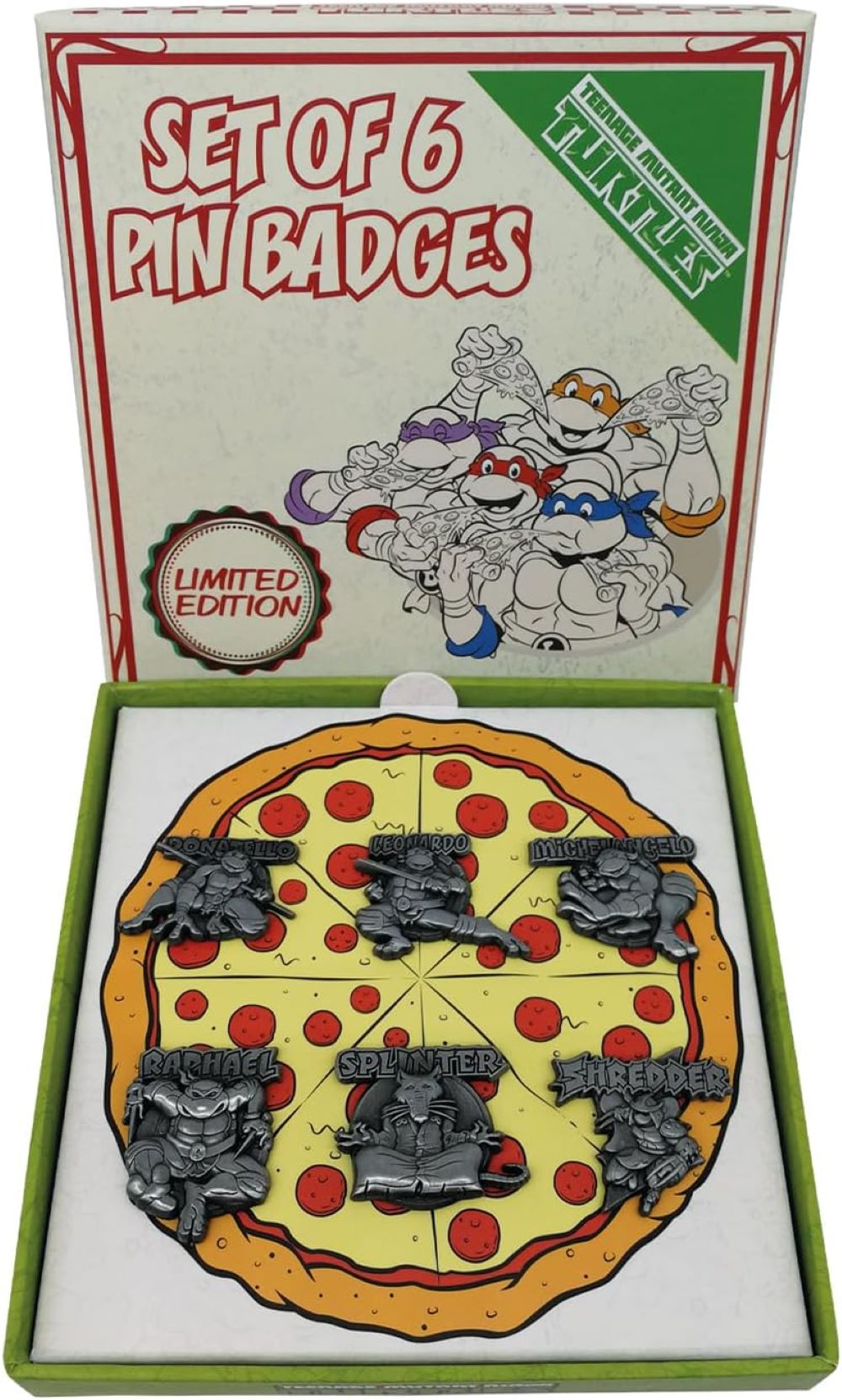 Teenage Mutant Ninja Turtles Limited Edition Set of 6 Pin Badges