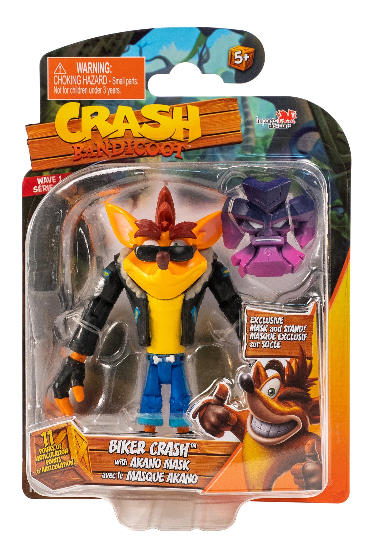 Crash Bandicoot Action Figure: Biker Crash with Mask
