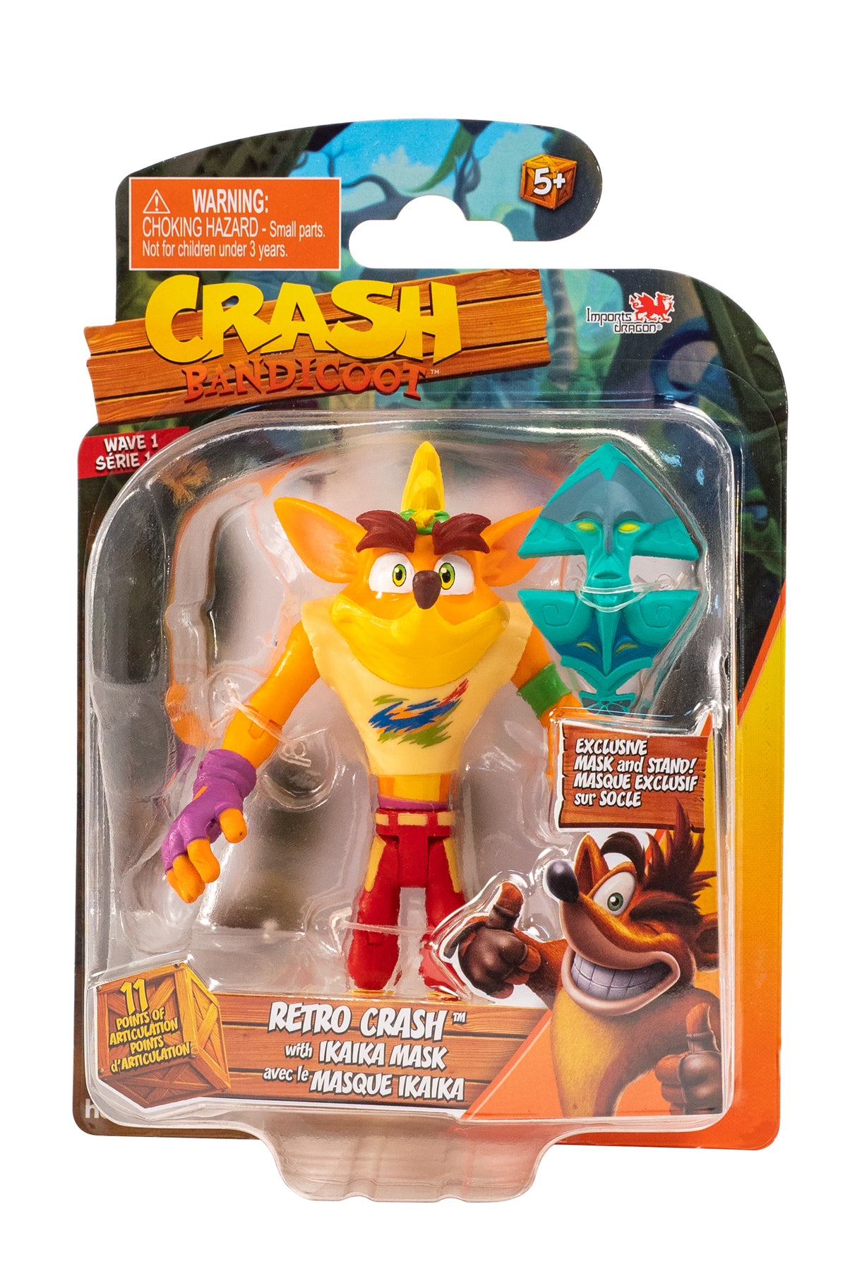 Crash Bandicoot Action Figure: Retro Crash with Mask