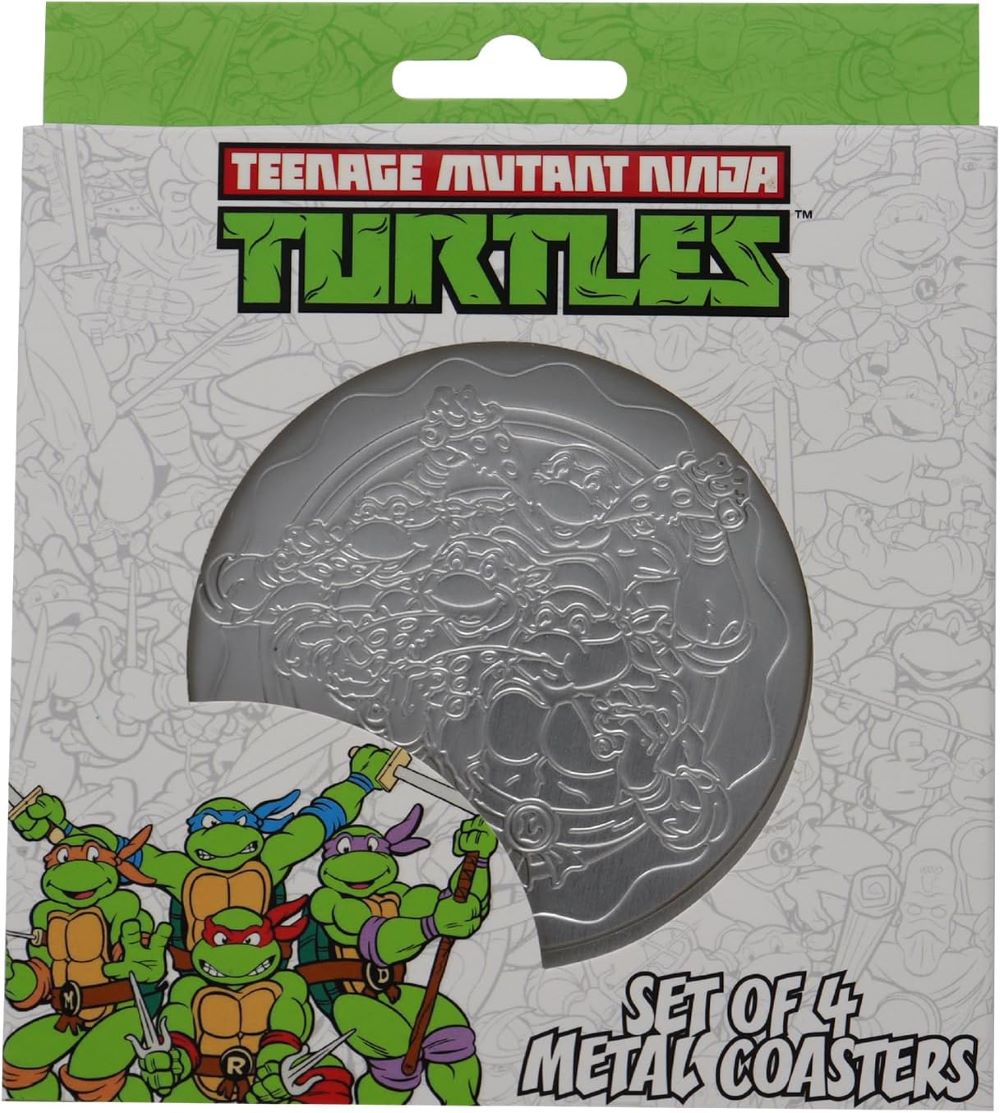 Teenage Mutant Ninja Turtles Set of 4 Embossed Metal Coasters
