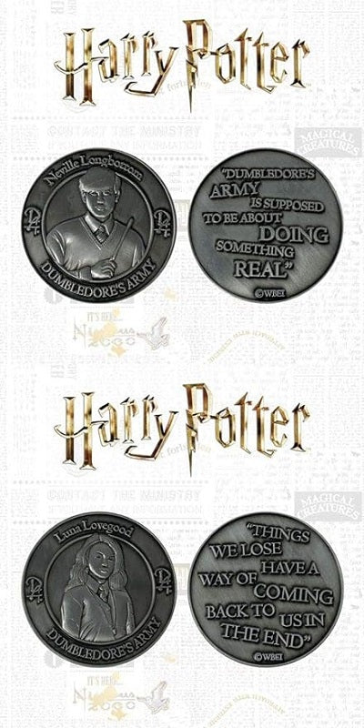 Harry Potter Dumbledore Army Twin Coin (Luna Lovegood & Neville Longbottom)