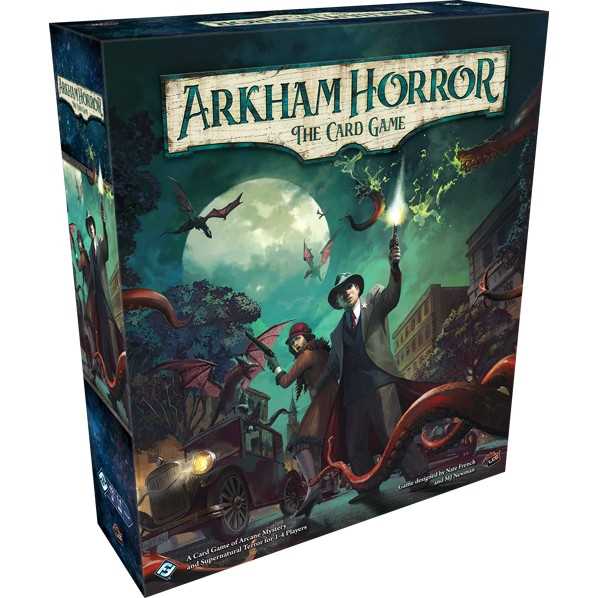 Arkham Horror Card Game Revised Core Set box cover horror theme