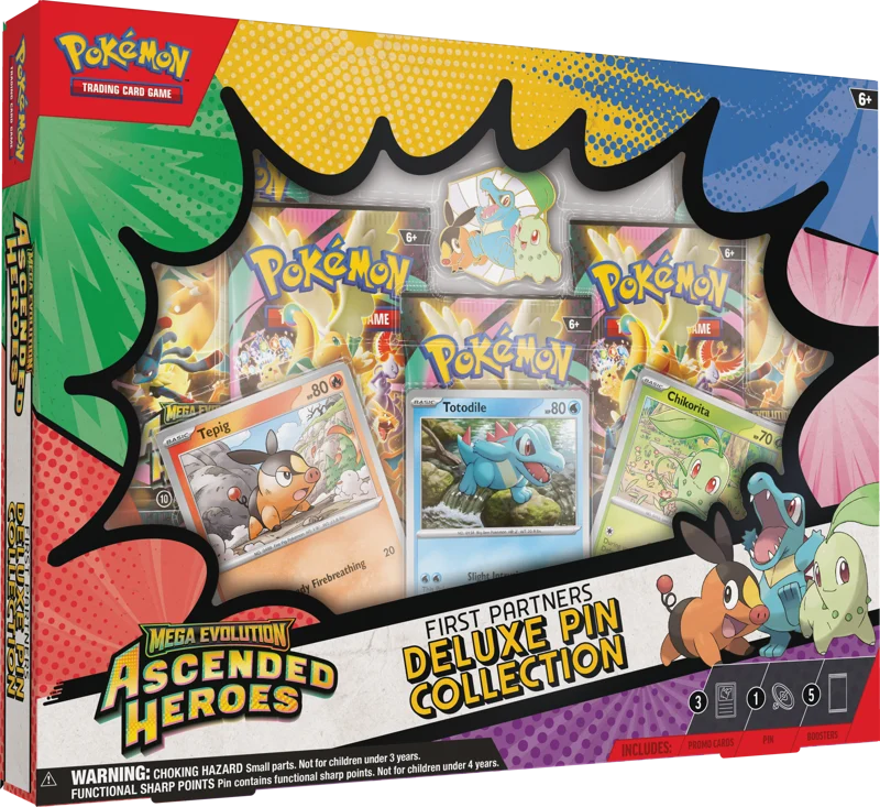 Pokemon TCG: Mega Evolution Ascended Heroes - First Partners Deluxe Pin Collection